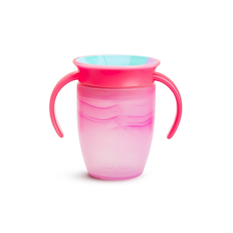 TAZA ANTIGOTEO MIRACLE 360º CON ASAS 200ML TROPICAL ROSA