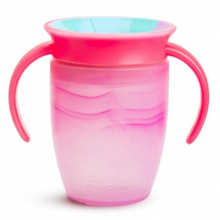 TAZA ANTIGOTEO MIRACLE 360º CON ASAS 200ML TROPICAL ROSA