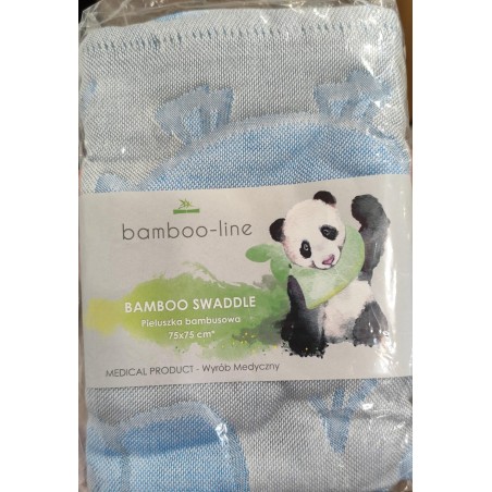 MUSELINA DE BAMBU 75*75 ANIMALES AZUL/GRIS