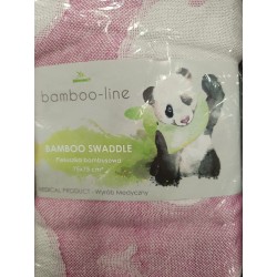 MUSELINA BAMBOO 75*75 ANIMALES ROSA/BLANCO