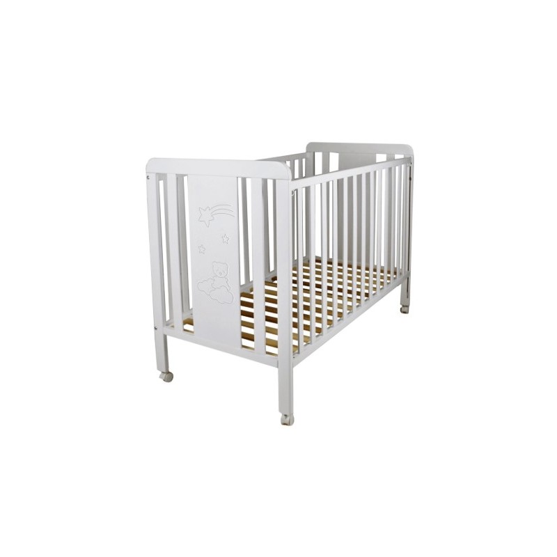 CUNA 120X60 MODELO OSITO CON ESTRELLAS BLANCO