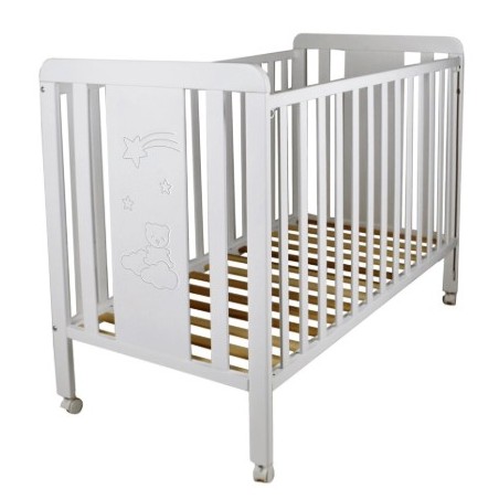 CUNA 120X60 MODELO OSITO CON ESTRELLAS BLANCO