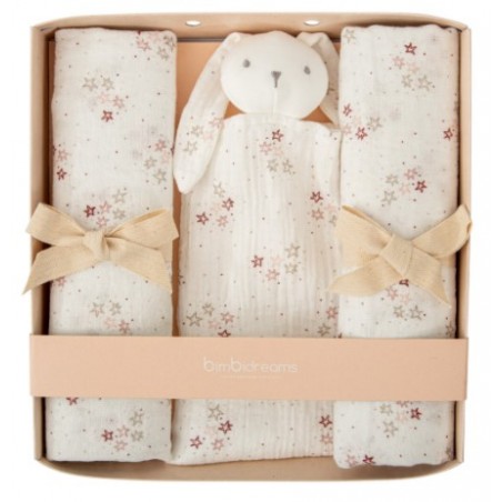 SET REGALO GASITAS + DOUDOU STARS ROSA