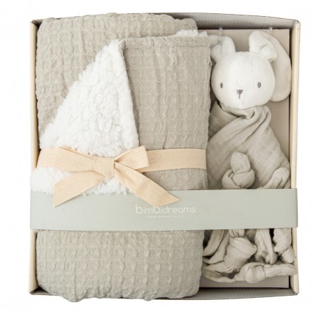 SET MANTA WAFFLE/CORALINA+DOUDOU VERDE