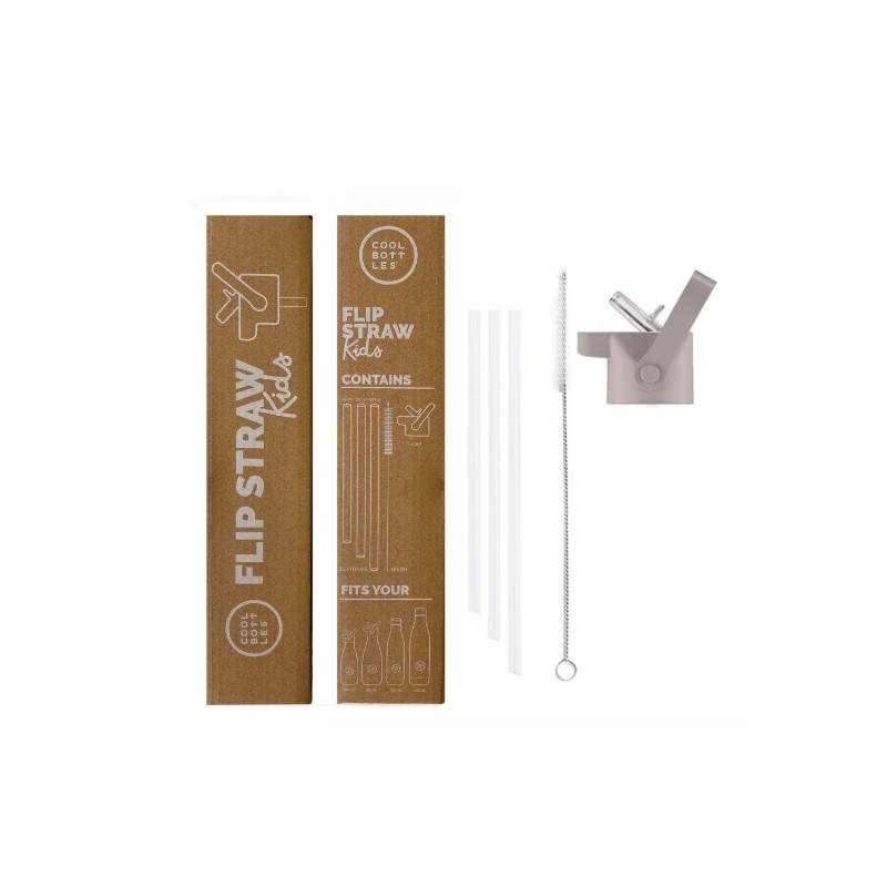 tapón con pajita gris