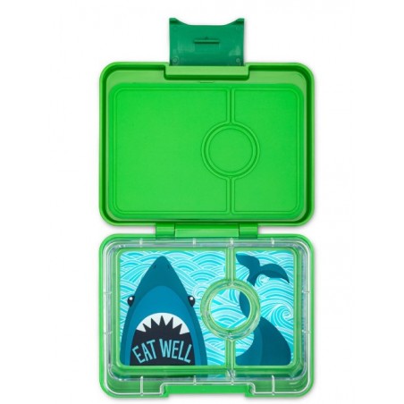 YUMBOX SNACK 3C JURASSIC GREEN + SHARK