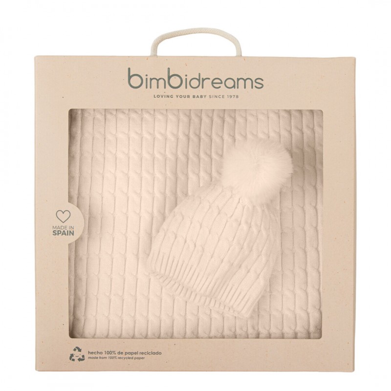 SET MANTA+GORRITO PUNTO LINO