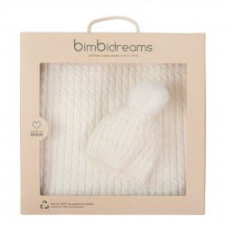 SET MANTA+GORRITO PUNTO BLANCO