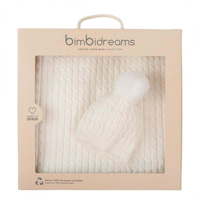 SET MANTA+GORRITO PUNTO BLANCO