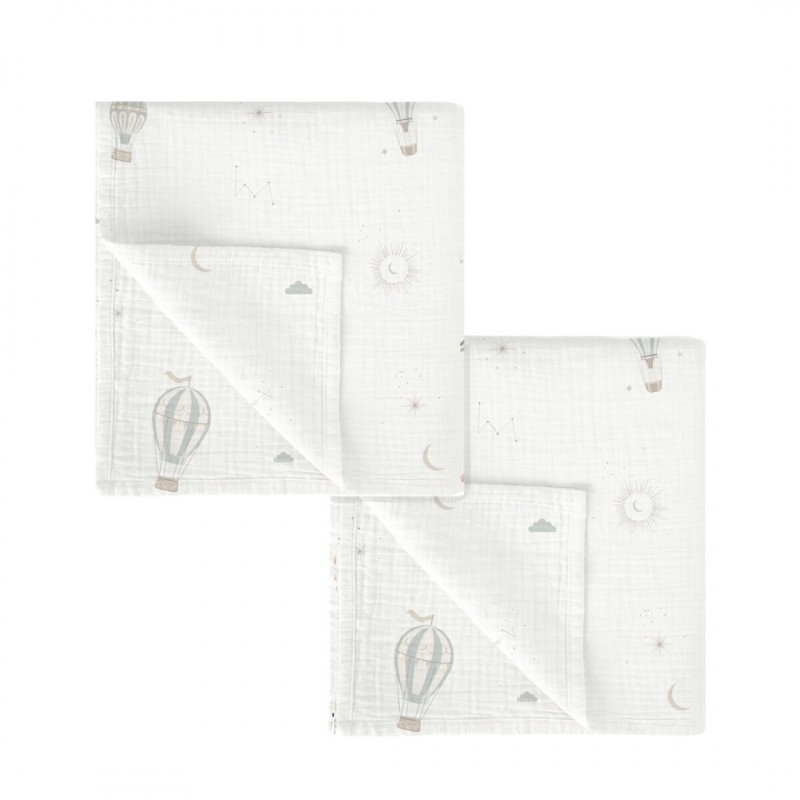SET 2 GASITAS BAMBÚ 60*60 BLUY SKY 