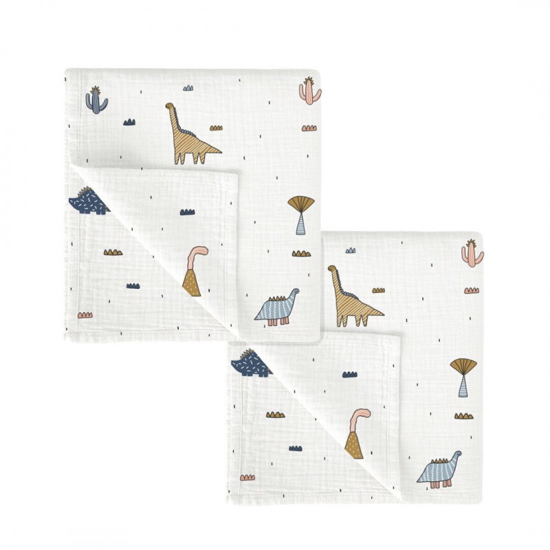 SET 2 GASITAS BAMBÚ 60*60 DINOSAURIUS 