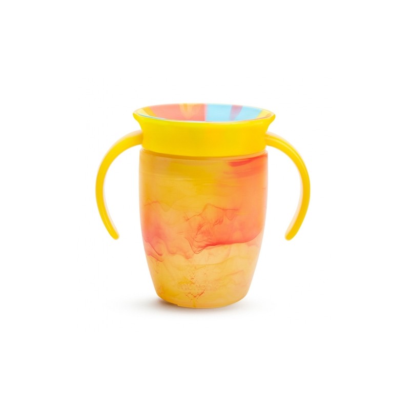 TAZA ANTIGOTEO MIRACLE 360º CON ASAS 200ML TROPICAL AMARILLO